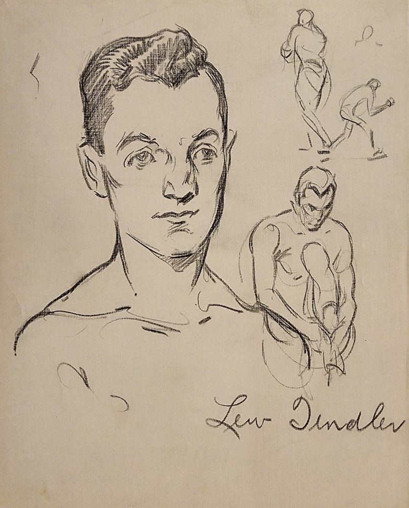 Lew Tendler, Lightweight Contender, 1924 — public domain drawing